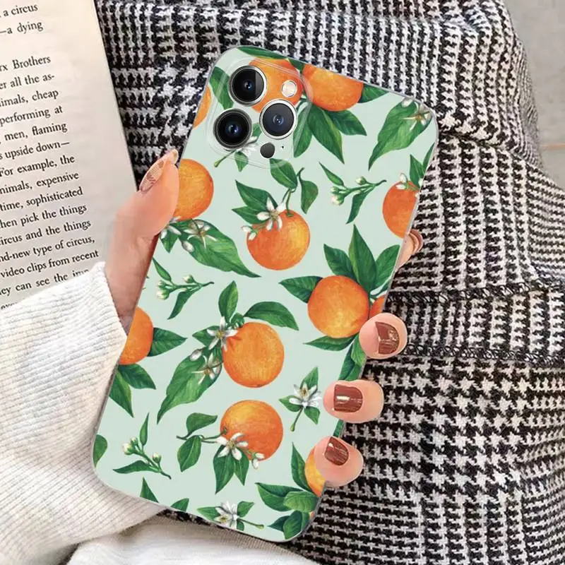 Fruit lemon Phone Case Silicone Soft for iphone 14 13 12 11 Pro Mini XS MAX 8 7 6 Plus X XS XR Cover