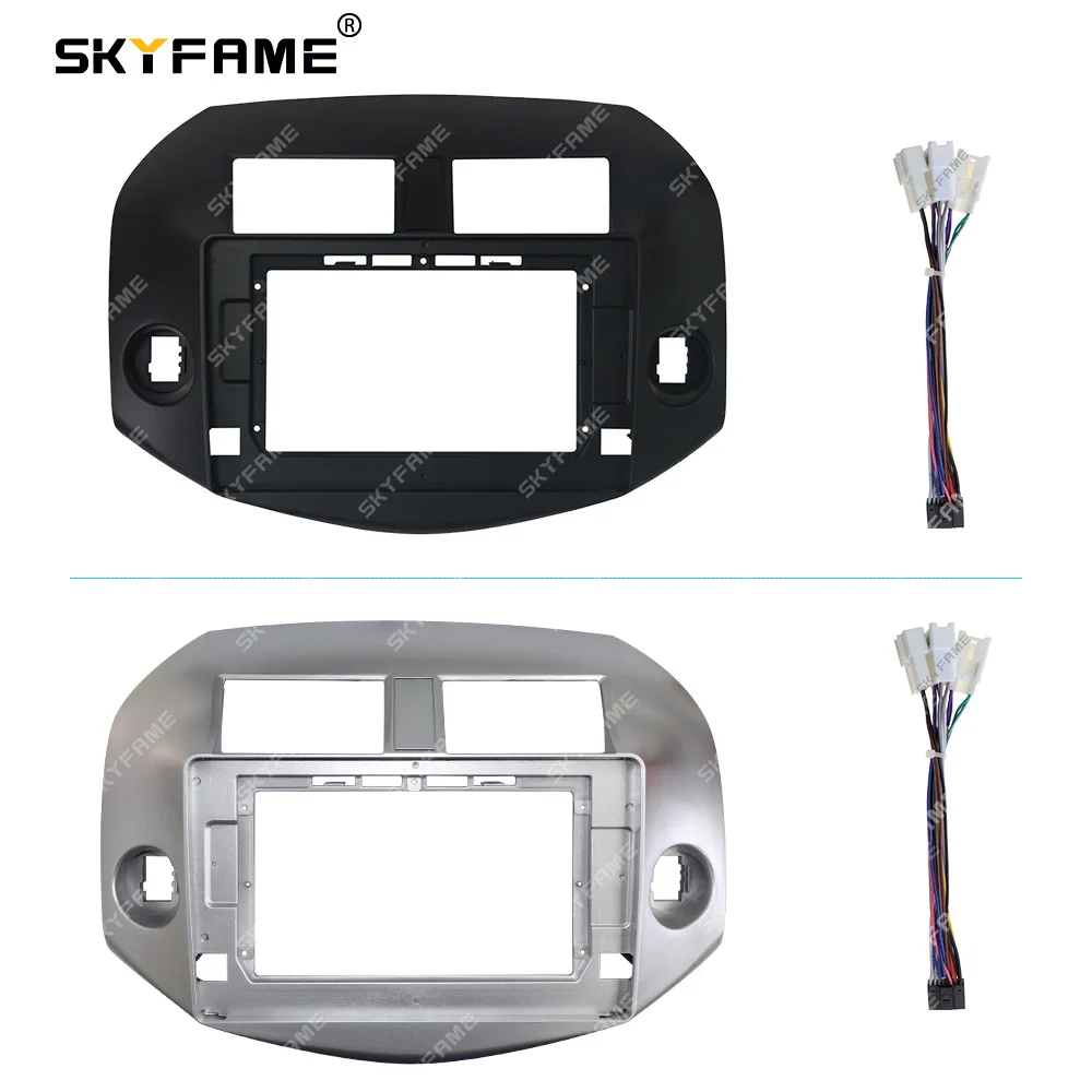 Car Radio Fascia Frame Adapter Android Radio Audio Dashboard Kit Face Plate For Toyota RAV4 2006-2012