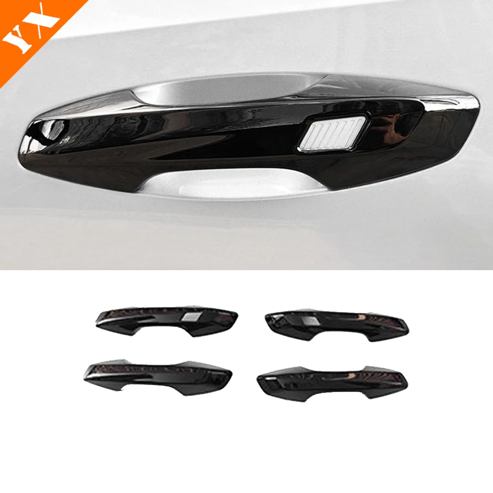 

Аксессуары для Geely Boyue L, 2023-2024 углеродная Защитная ручка дверной ручки автомобиля, крышка рамы, украшение, протектор