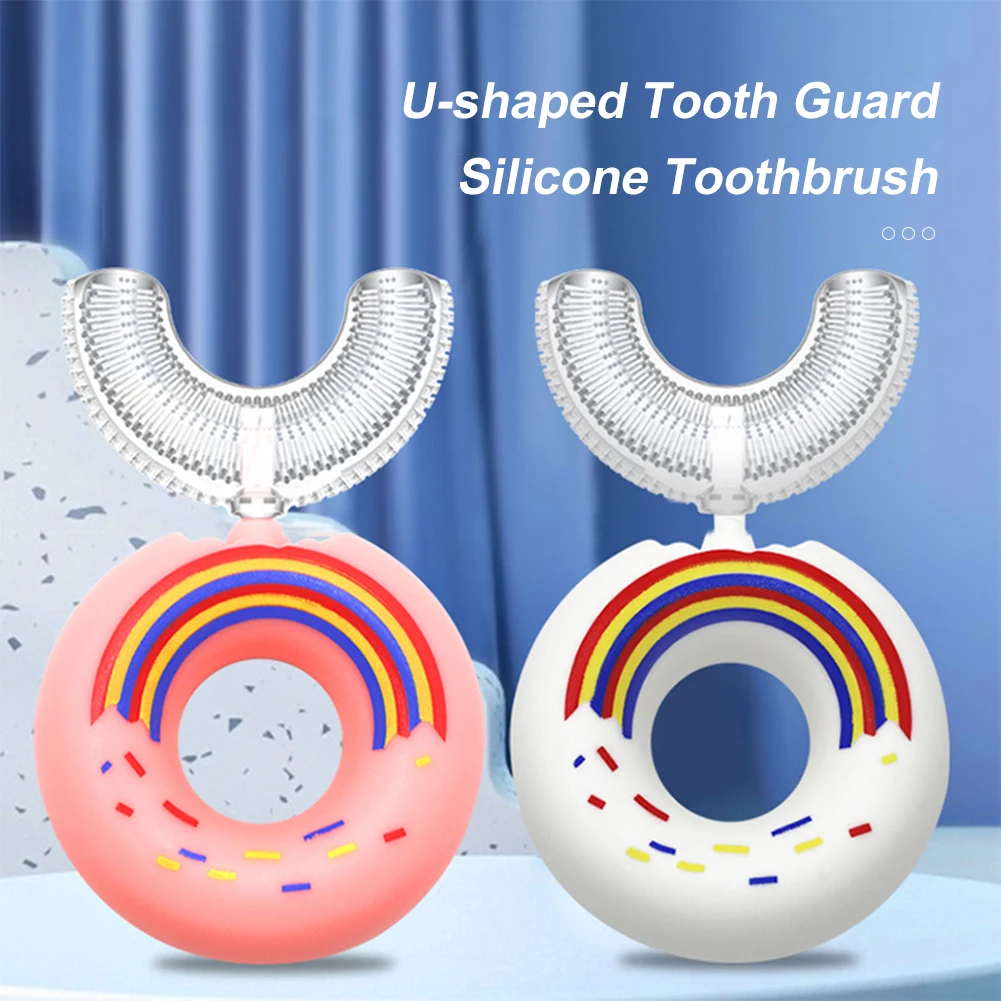 

Baby Mouth Toothbrush Children’s Teeth Oral Care Cleaning Barush Convenient And Simple Silicone Baby U-Shaped Toothbrush