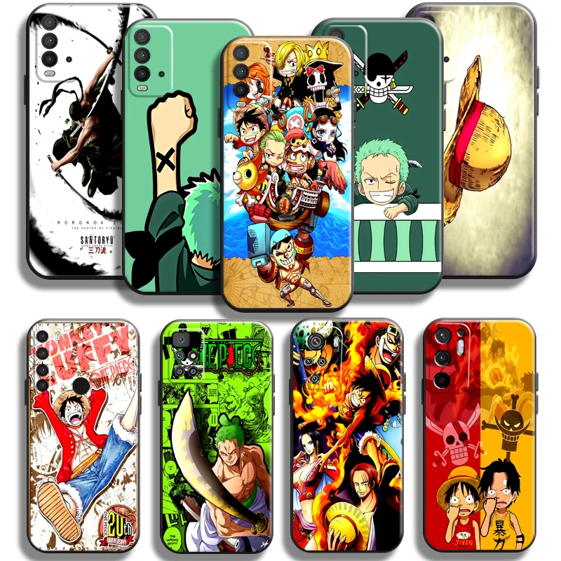 

Japan One Piece Luffy Zoro Phone Case For Xiaomi Redmi Note 9 9T 9S 9 Pro Case For Redmi Note 9 5G Silicone Cover Soft Black