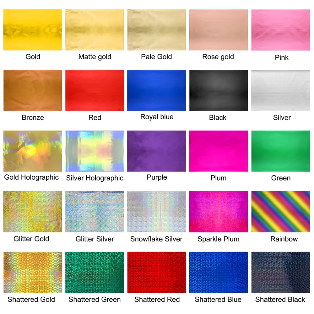 100 шт./упак. Реактивная фольга с тонером 25 разноцветная формата А4 для