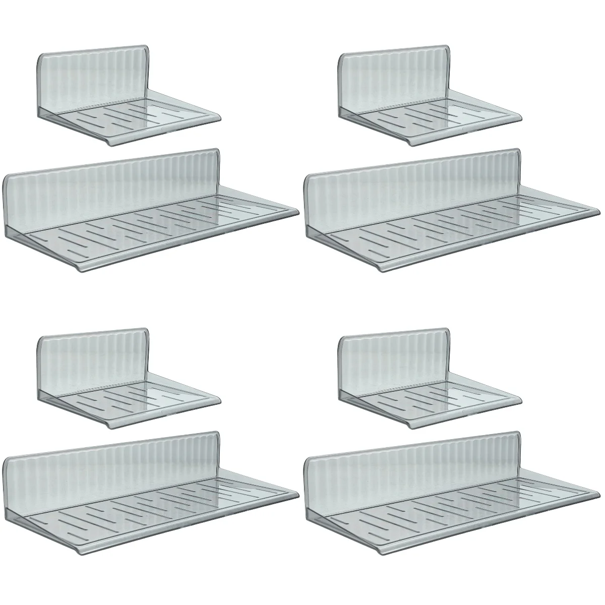 

4 Sets Wall Shelf Small Bedroom Book Shelves Floating Bathroom Mounted Organizer