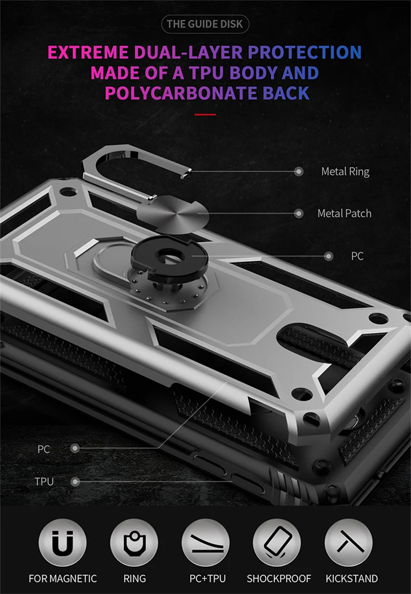 For Samsung Galaxy J2 J5 J7 Pro Case Shockproof Armor Car Magnetic Ring Holder Phone Case For Samsung J530 J730 J337 Back Cover images - 6