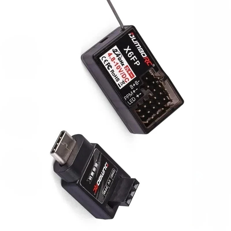 Фото Беспроводной приемник DUMBORC X6FP P6FP P6FPG 2.4G с защитой от обратной полярности и возвратом напряжения для радиоуправляемых моделей №2