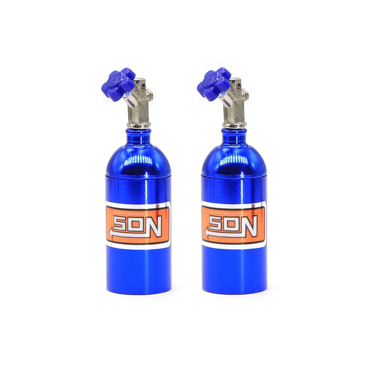 

2Pcs Metal Simulated NOS Nitrogen Bottle for 1/10 RC Crawler Car Traxxas TRX4 Defender Bronco RC4WD D90 Axial SCX10,2