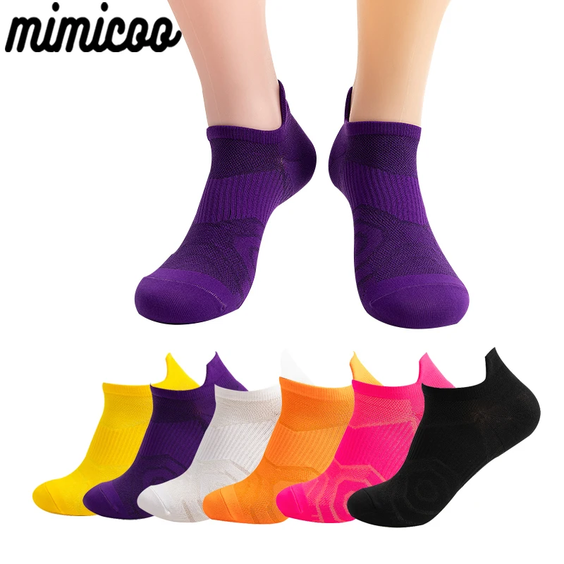 3 Pairs/lot Solid Women's Short Ankle Socks Pack Women Sports Streets Candy Colors Soft Compression Socks Set Purple Men Unisex