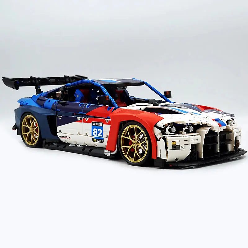 1:8 M4 Спортивный автомобиль MOC JD040 Технический скоростной гоночный Строительные