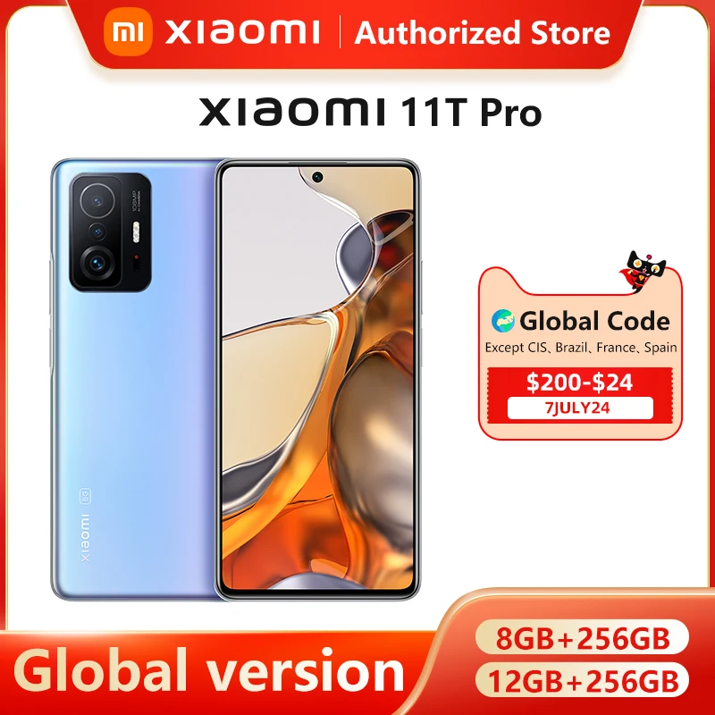 

Смартфон Xiaomi 11T Pro, 128 ГБ/256 ГБ, Восьмиядерный Snapdragon 888, камера 120 МП, 120 Гц, AMOLED, Вт, HyperCharge