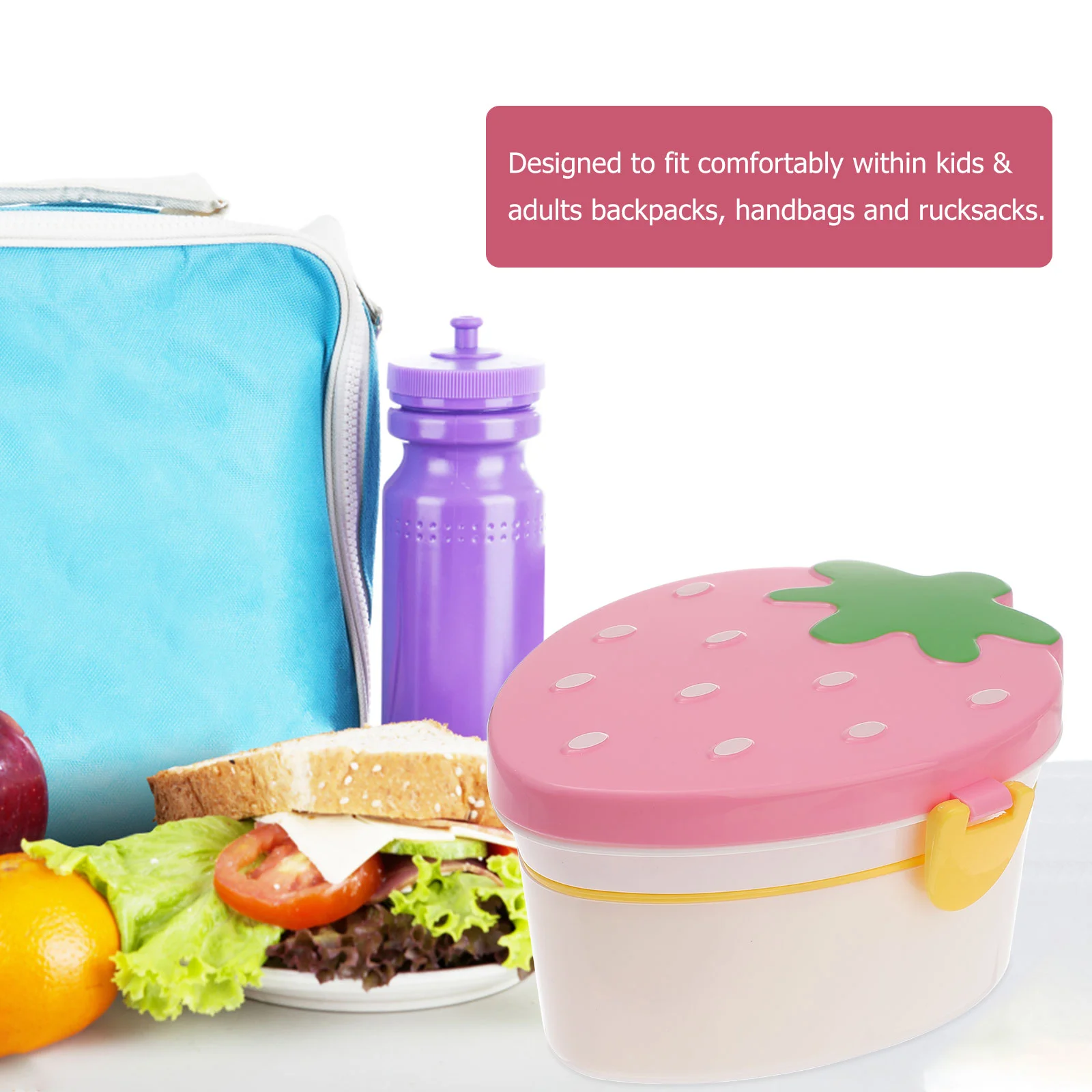 

Box Lunch Bento Kids Containerplastic Containerswith Sandwich Stackable Tier Cutlery Compartment Layers Lunchbox Insulation