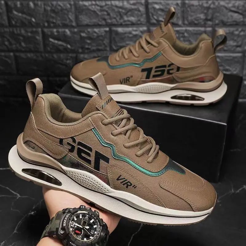 

Men's Shoes New Breathable Sports Running Shoes Casual Leather Shoes Waterproof Leather