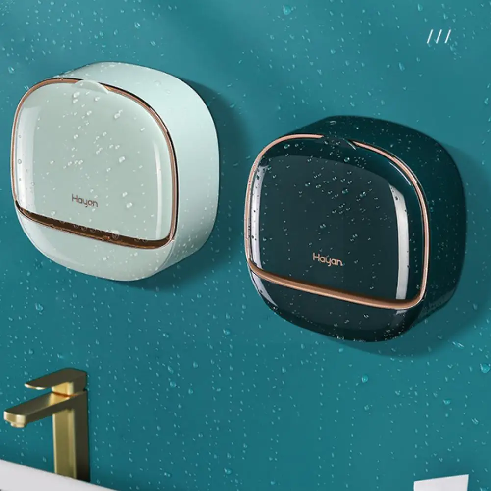 

Bathroom Soap Holder Wall Mounted Soap Box With Lid Bathroom Accessories Soap Dish Storage Boxes For Soap Y3o9
