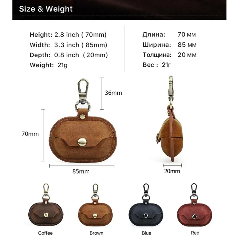 Чехол из натуральной кожи для наушников Sony Ambie Sound противоударный чехол зарядное