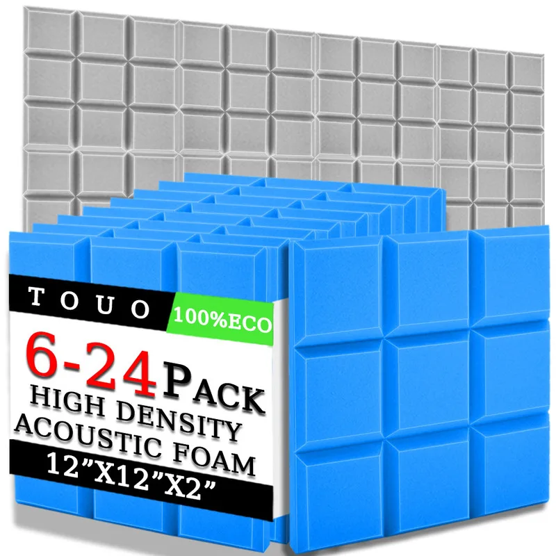 Акустическая пена TOUO 6/12/24 шт. звукоизоляция для домашней студии звукопоглощающий