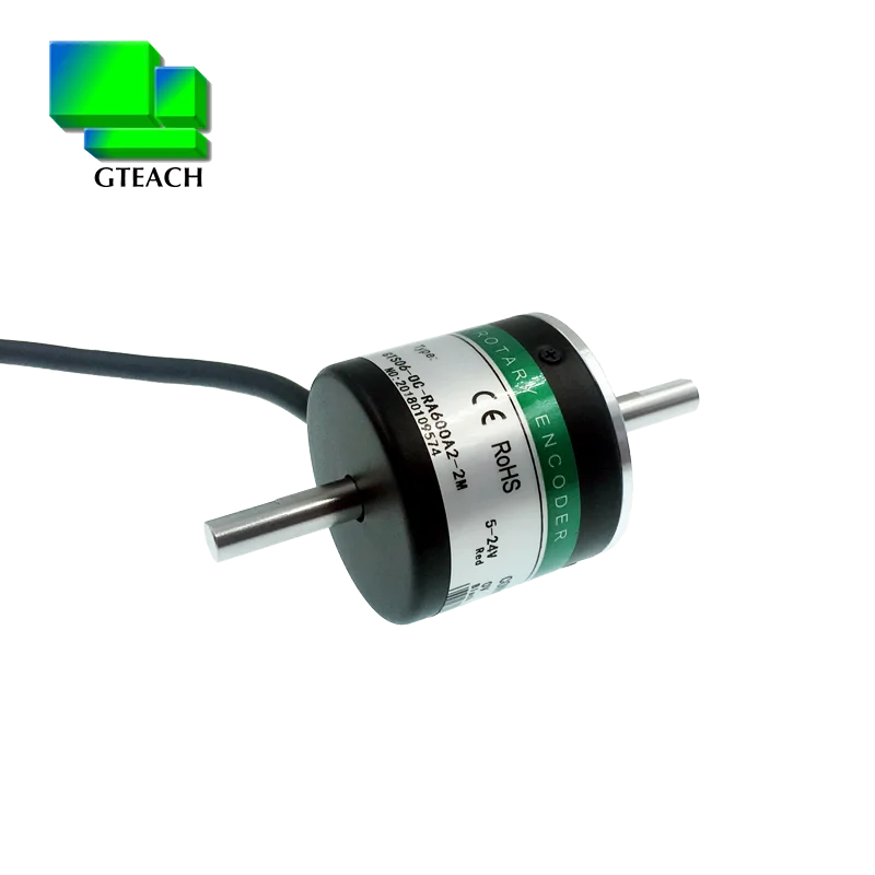 Измерительная рукоятка с валом, вращающимся энкодером типа Dural, длина 6 мм, фазы AB, выходной сигнал с открытым коллектором NPN.