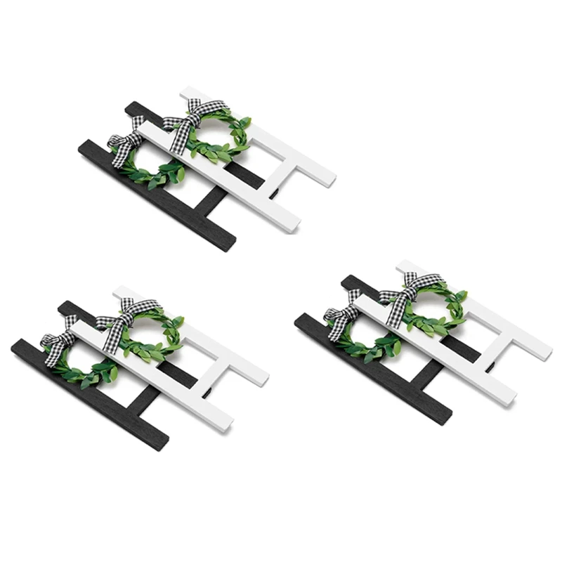 

6 шт., Деревянные Подносы для лестниц, в черно-белую клетку