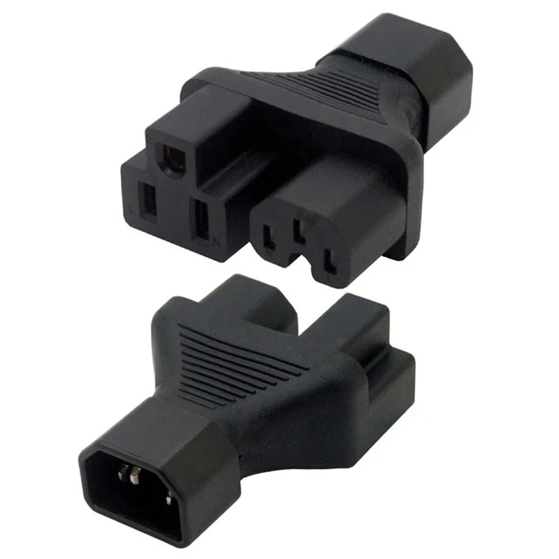 

10 шт. IEC320 C14 к C13 США 3-контактный адаптер питания NEMA 5-15R Y-Сплиттер переменного тока конвейерная розетка Промышленный разъем