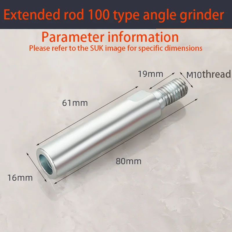 

Удлинитель угловой шлифовальный, шатун для полировки, адаптер 80 мм, резьба М10 с гайками для ремонта автомобиля, запчасти для электроинструментов