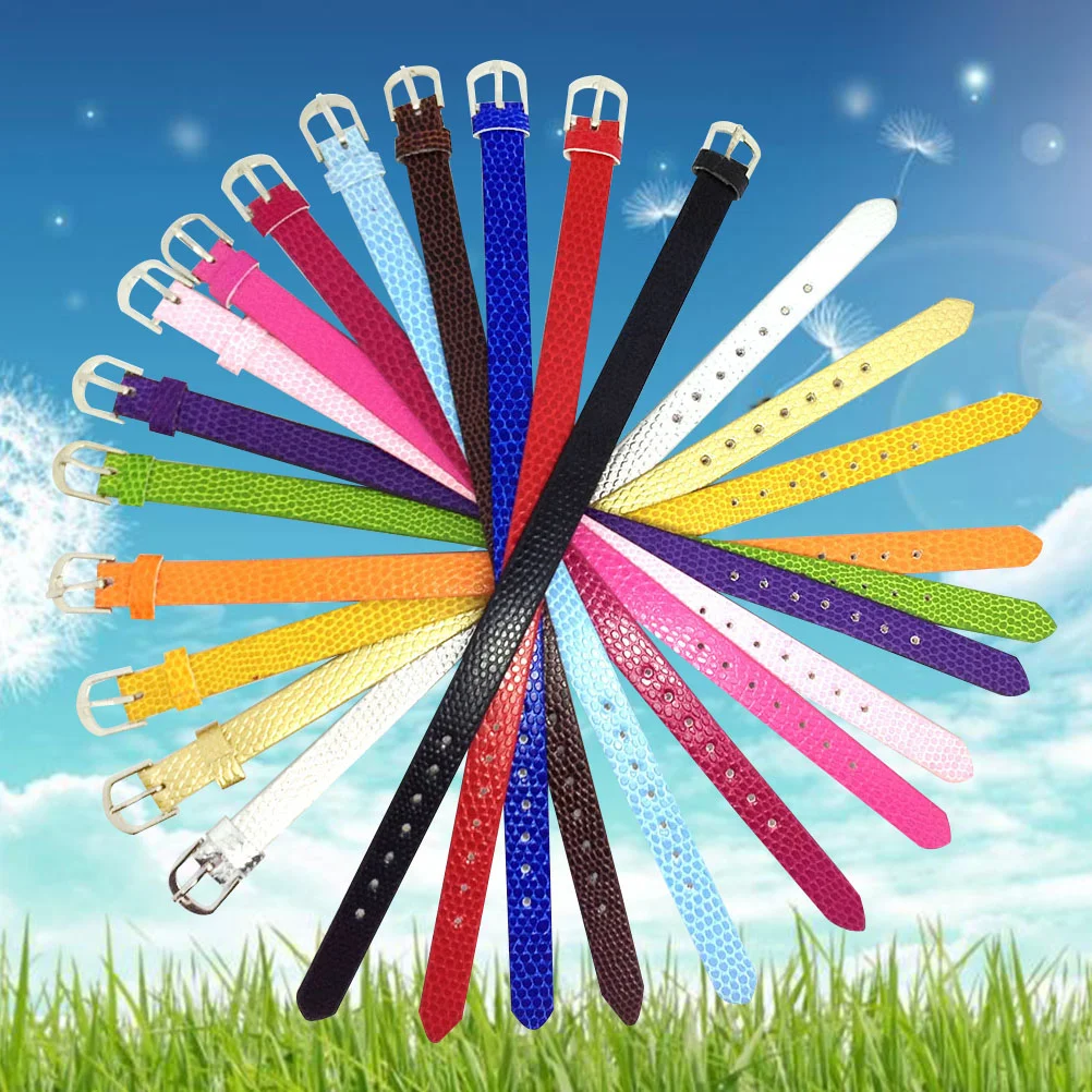 

20pcs Women Bracelet Mix Colors Slide Wristbands Bracelets for Slide Letters Jewelry Making Charms 8MM (Random Color)