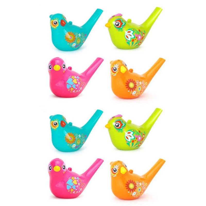 

2X Coloured Drawing Water Bird Whistle Bathtime Musical Toy For Kid Early Learning Educational Children Gift Toy