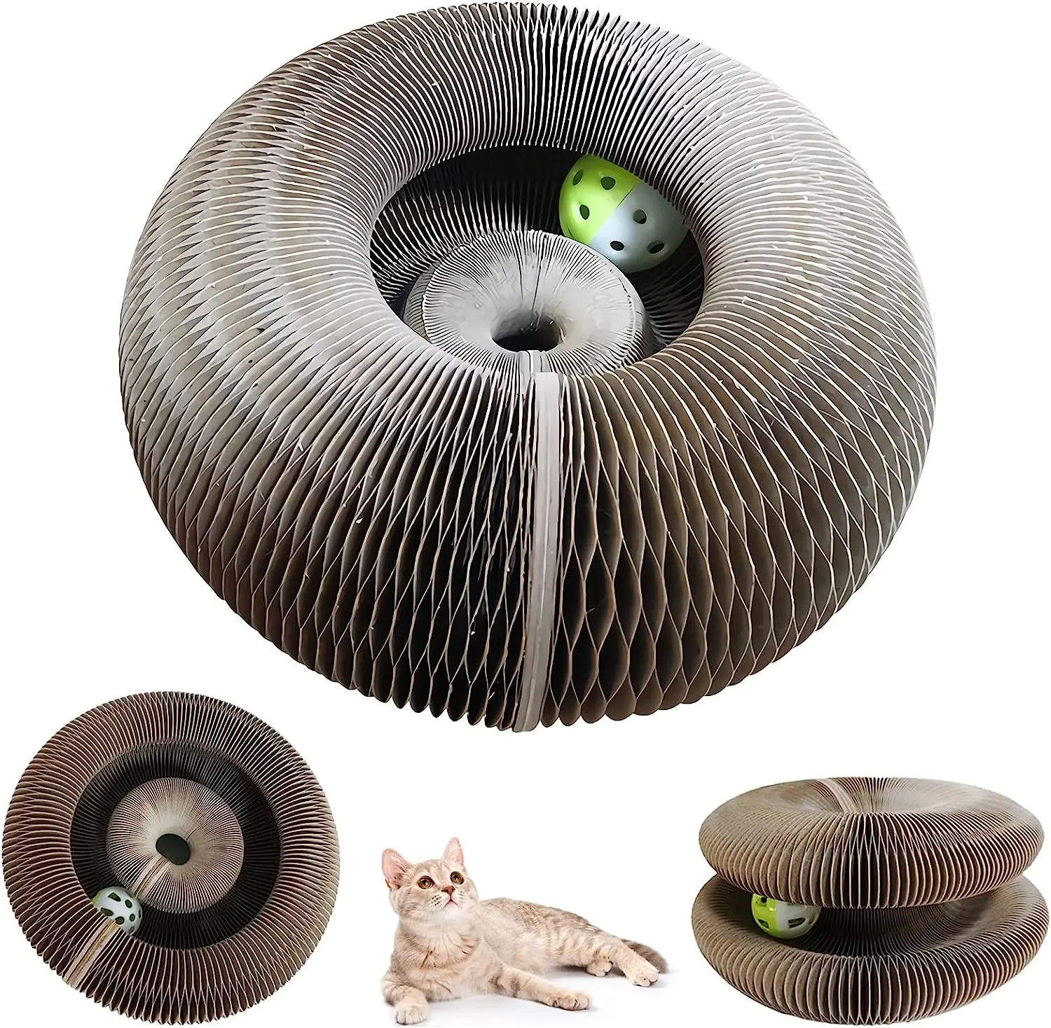 

Rascador para Gatos, Rascador para Gatos Carton Corrugado, Interactivo Rascador for Gatos, Acordeón Rascador para Gatos, Cartó
