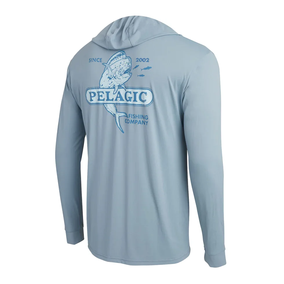 

PELAGIC Fishing Hooded Shirts Men's Outdoor Sun Protection Fishing Clothes Summer Long Sleeve Jerseys Anti-UV Fishing Shirts