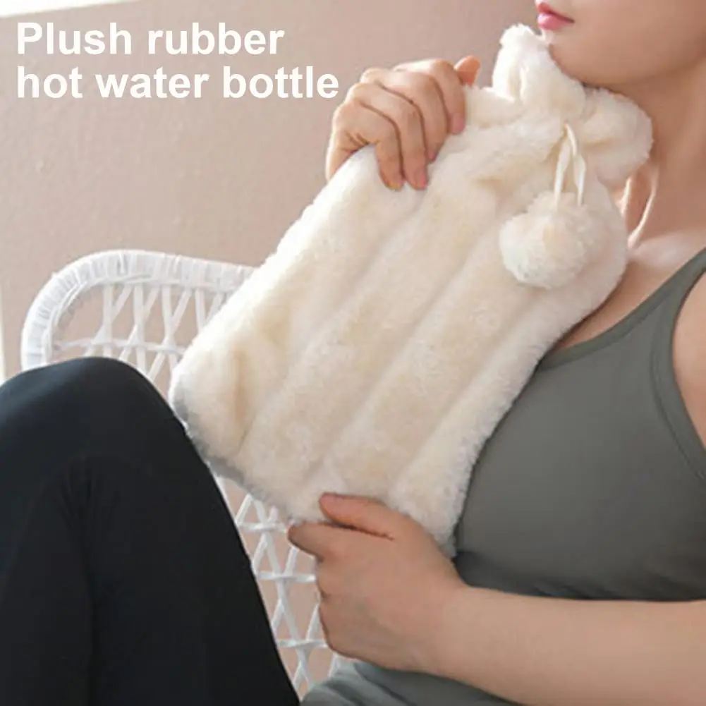 

Good Sealing Safety 2L Rubber Water Bag with Fur Cover for Neck Shoulder Pain