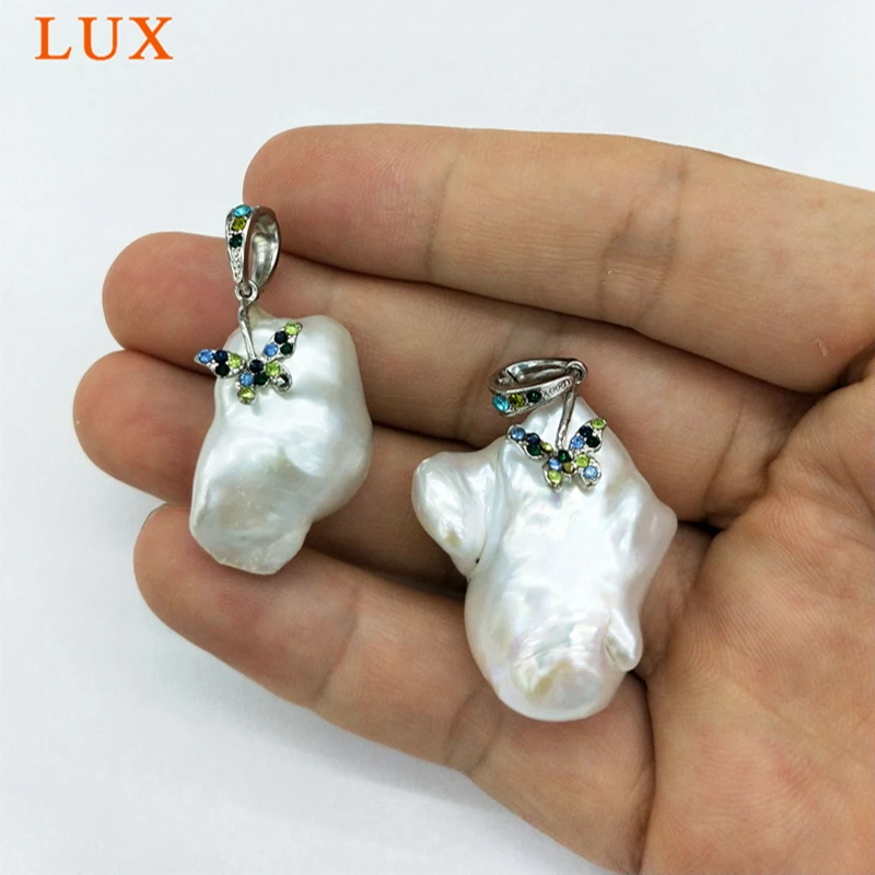 Большой натуральный пресноводный жемчуг для изготовления ожерелья подвеска из