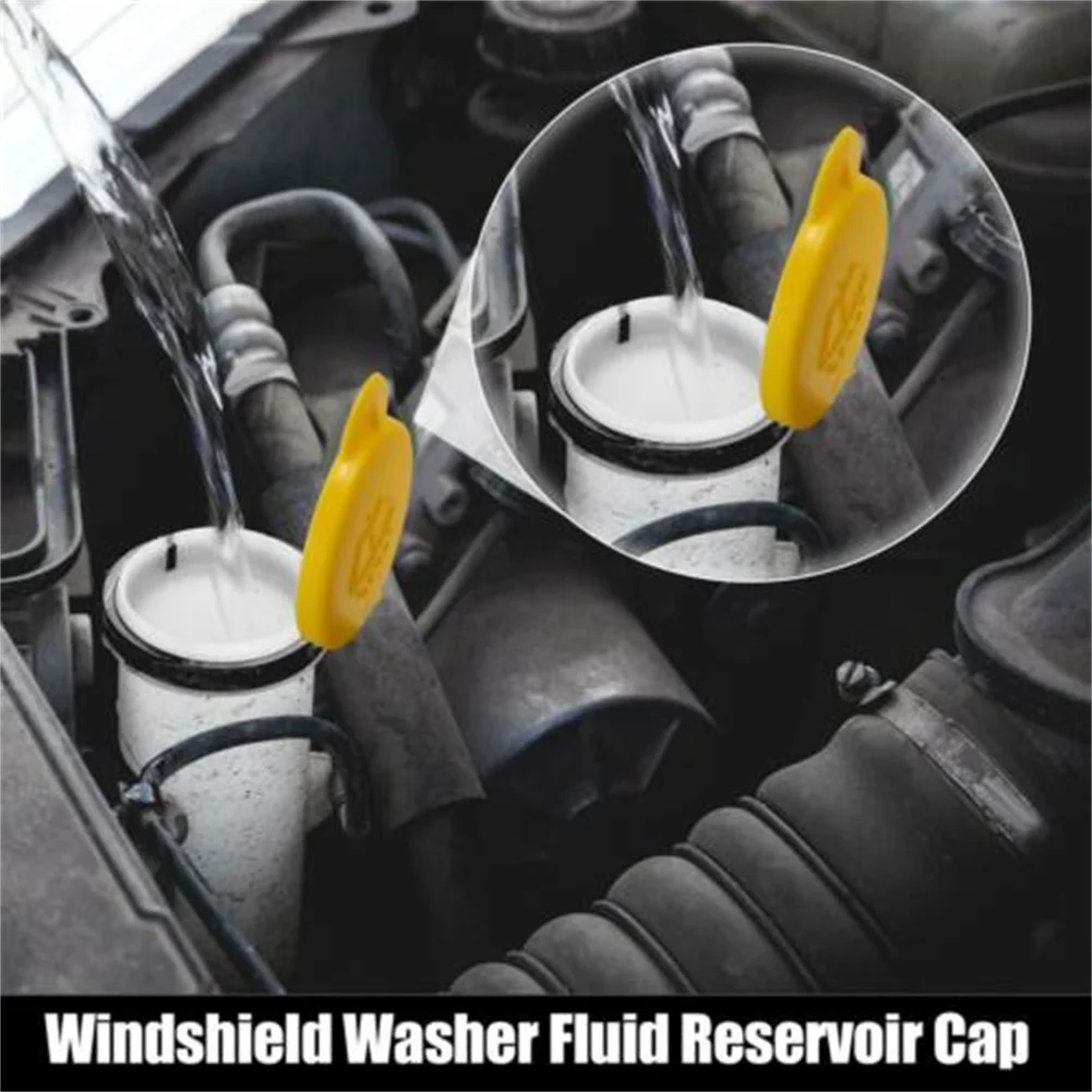 

1X Windshield Washer Fluid Reservoir Cover Tank Bottle Cap For Ford Fusion 1488251 Yellow Exterior Car Accessories