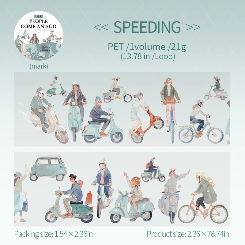 

Kawaii персонаж ПЭТ наклейка лента 60 мм * 2 м