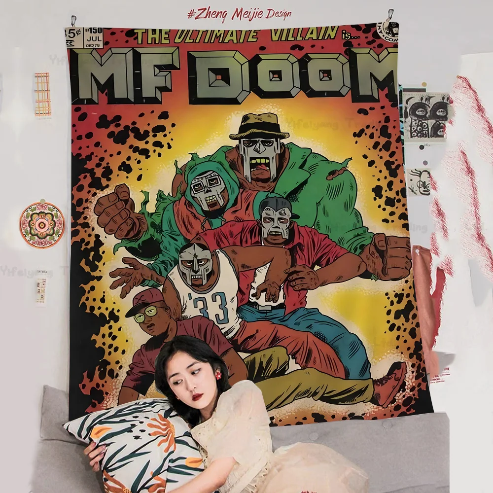 MF Doom Madlib Cartoon Tapestry Art Science Fiction Room Home Decor Wall Hanging