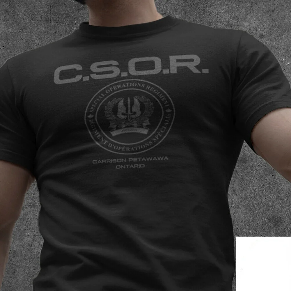 

Canadian Special Operations Regiment CSOR Elite Special Forces SWAT Men T-Shirt Short Casual 100% Cotton Shirts