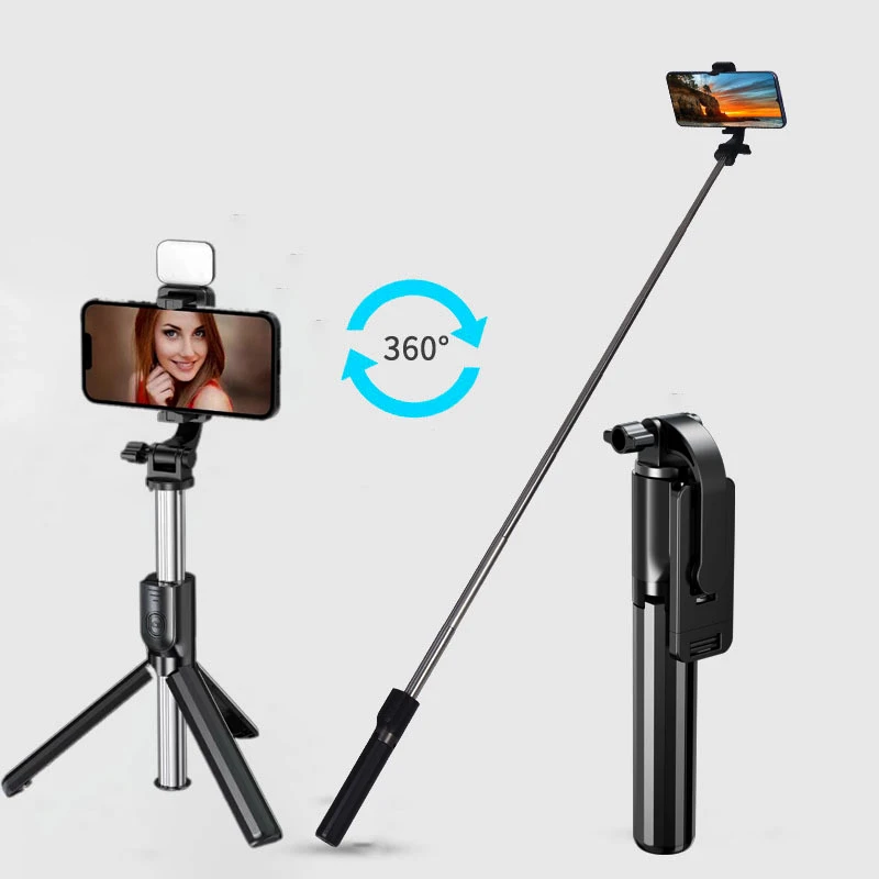 

3 in 1 Wireless Bluetooth Selfie Stick Foldable Mini Tripod Expandable Monopod with Remote Control for iPhone IOS Android