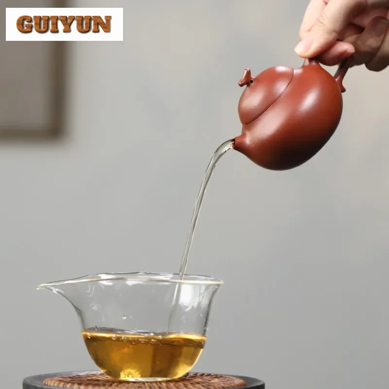 110 мл винтажные чайники Исин из фиолетовой глины горшок для баклажанов ручной