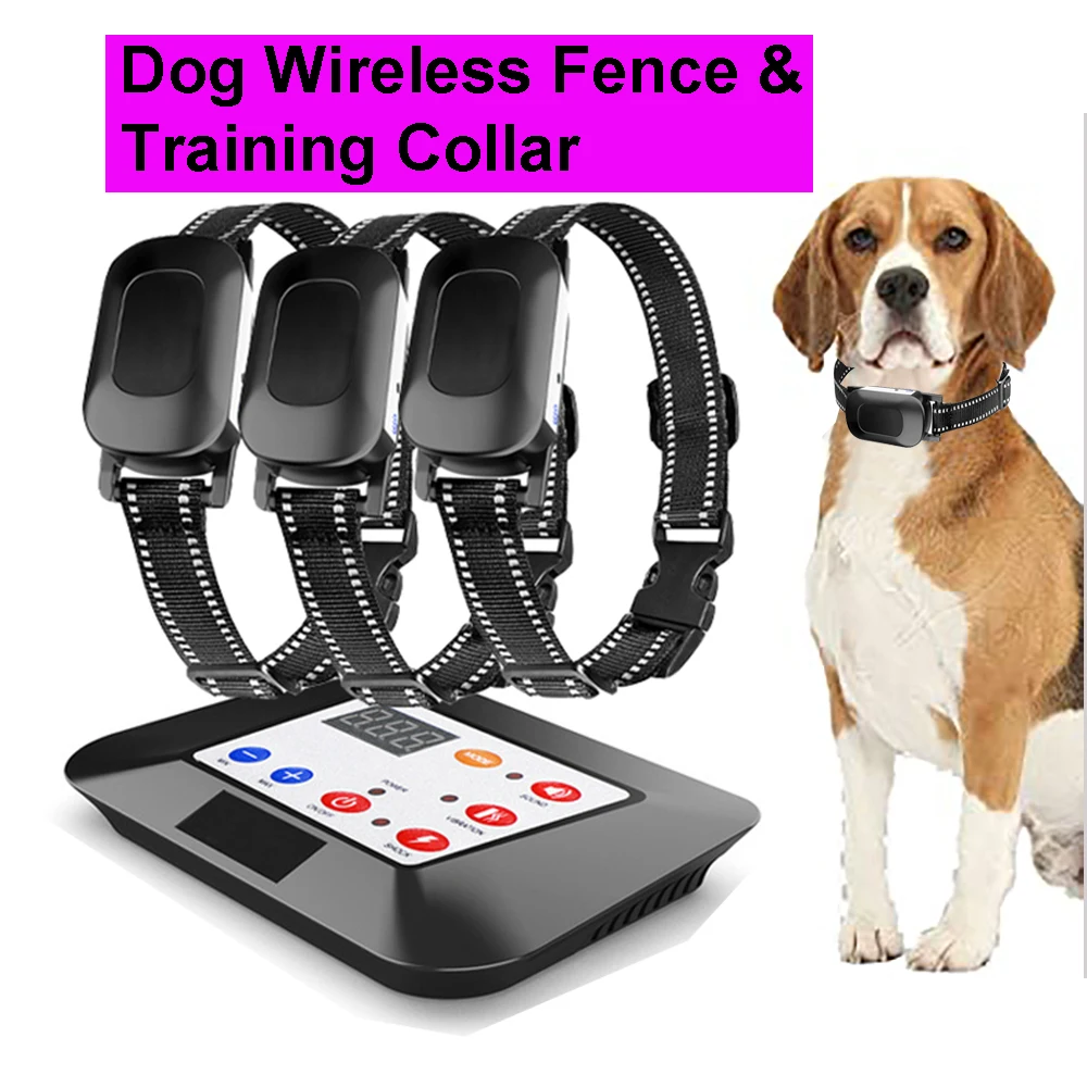 & Training Collar 2 In 1 Shock Vibration Beep For All Puppy 