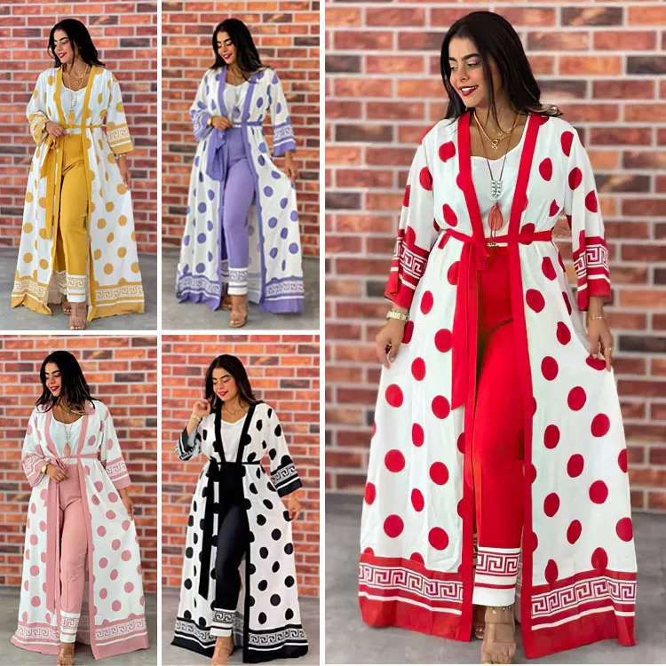 

3 Pieces Dubai African Dresses for Women Plus Size Nigerian Clothes Ankara Dashiki Boubou Maxi Dress Pants Kaftan Robe Djellaba
