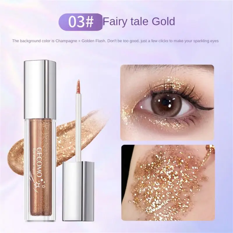 

GECOMO Multi-use Eye Shadow Liquid Sequins Pearlescent Flash Brightening Lying Silkworm Eye Shadow Lasting No Makeup 2023 NEW