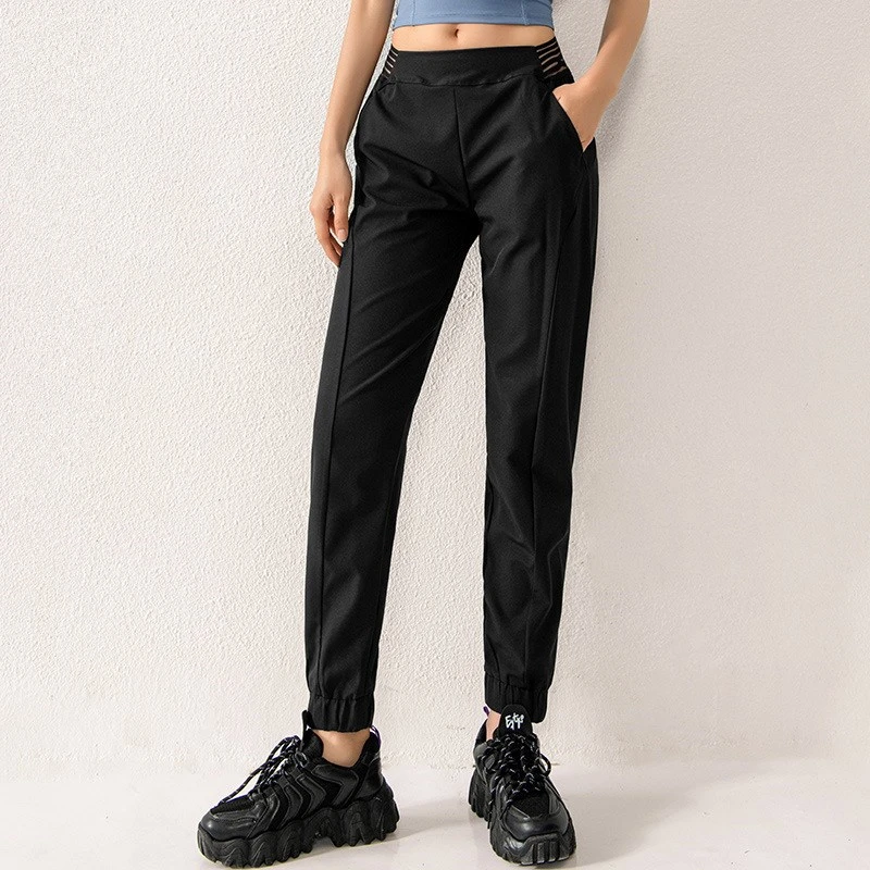 Women Jogger Pant High Waist Wide Leg Sports Yoga Running Trousers Thin Loose Stretchy Sweatpants Gym Workout Jogging Harem Pant