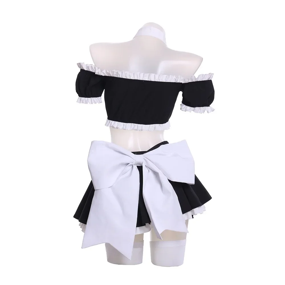 Унисекс аниме косплей унисекс Униформа костюм горничной