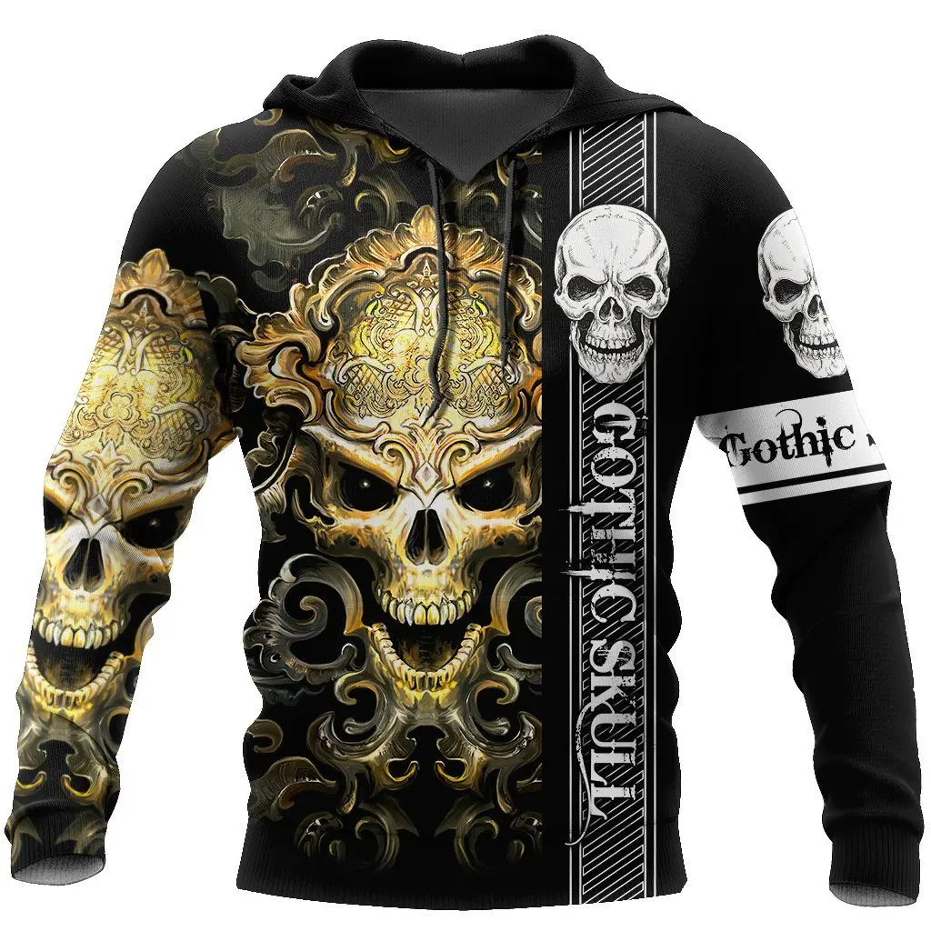 

Beautiful skull tattoo 3D full body print unisex luxury hoodie men sweatshirt zipper pullover casual jacket sportswear-182