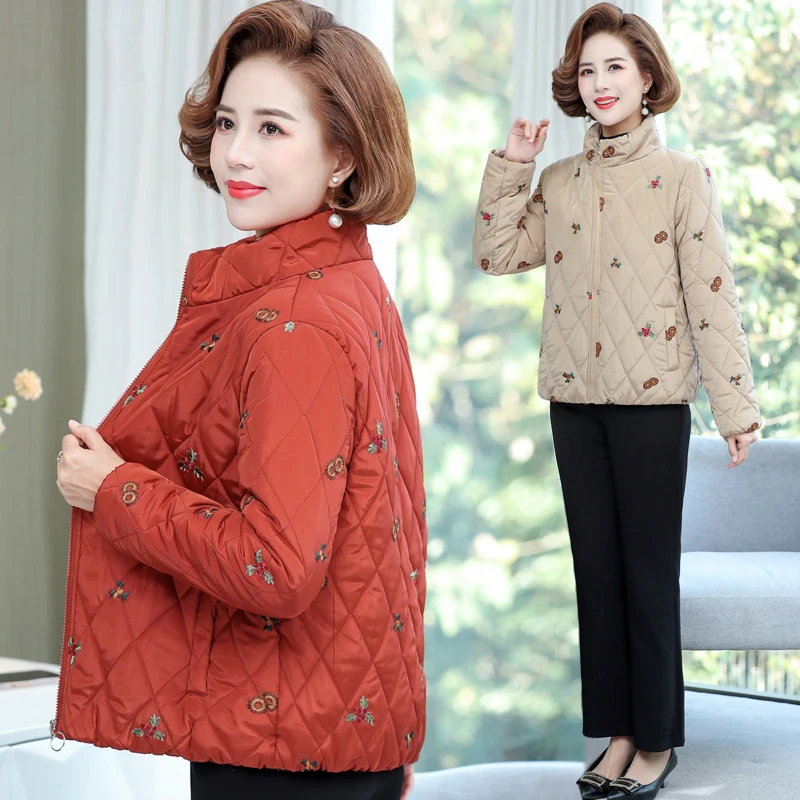 Mother's winter coat thickened cotton coat middle-aged 2022 new jacket middle-aged and elderly winter cotton coat women's short
