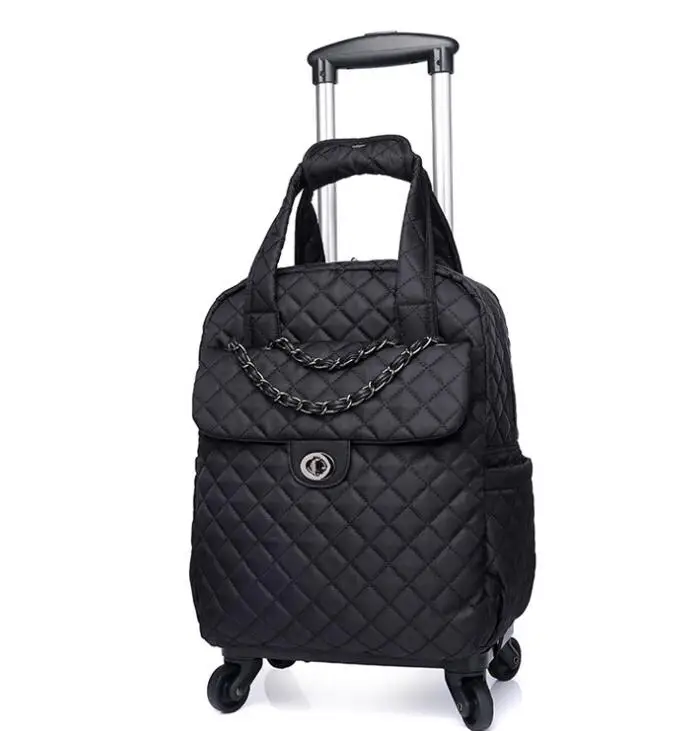 20 Inch Women carry on hand Luggage bag Cabin travel Trolley Bags  wheels rolling luggage backpack  Trolley Suitcase wheeled Bag