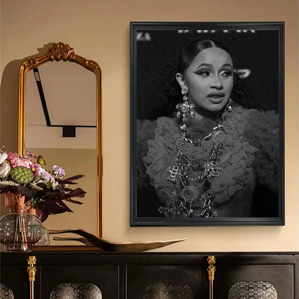 C-cardi B Music Stars Альбом Ретро Печать Плакат Высококачественная Водонепроницаемая