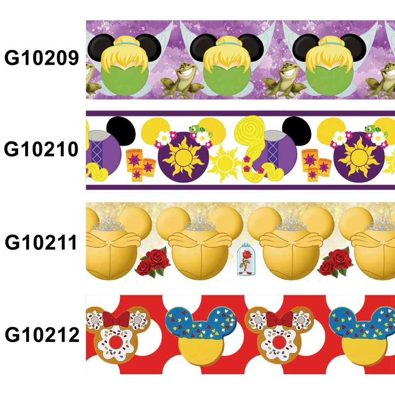 Корсажная лента с принтом Микки Мауса 38 мм 50 ярдов |