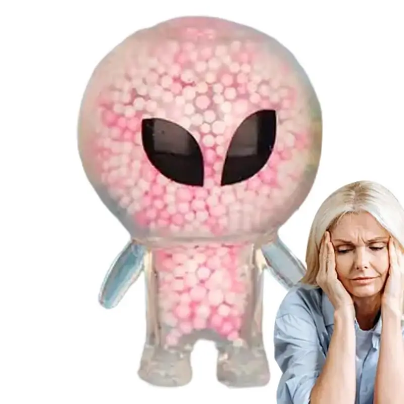 Пришельцы игрушки-сжималки с красочными бусинами сжимаемые Сенсорные игрушки