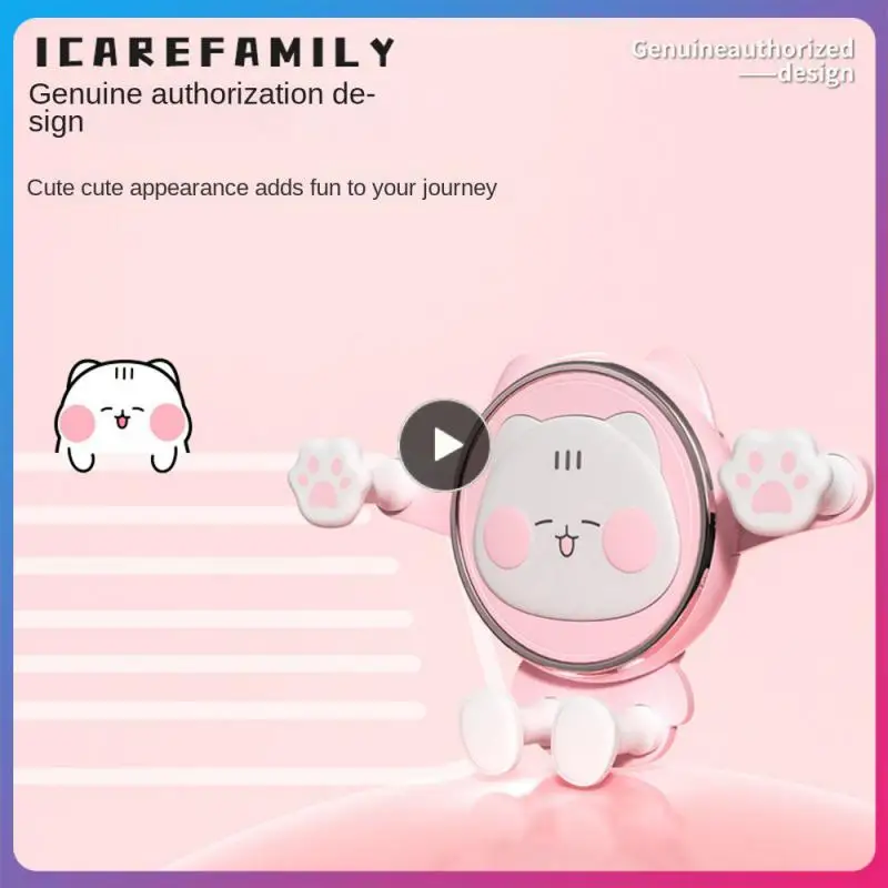 

Lovable Ike Family Car Holder Air Outlet Clamp Bracket Arbitrary Rotation Durable Cartoon Cute Female Mobile Phone Rack Creative