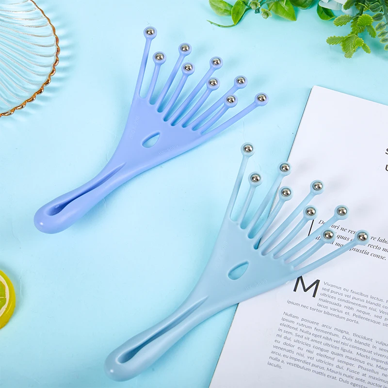 Массажер для головы шеи и расческа-ролик с пятью пальцами 9 когтей стальной шар