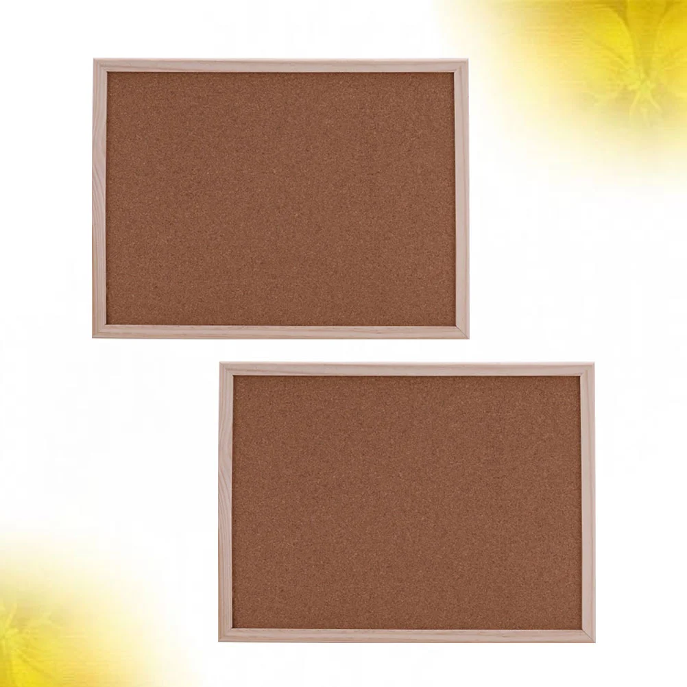 

2 Pcs Portable Rectangle Party Ornament Layout Decor Office Cork Board Memo Board Bulletin Board