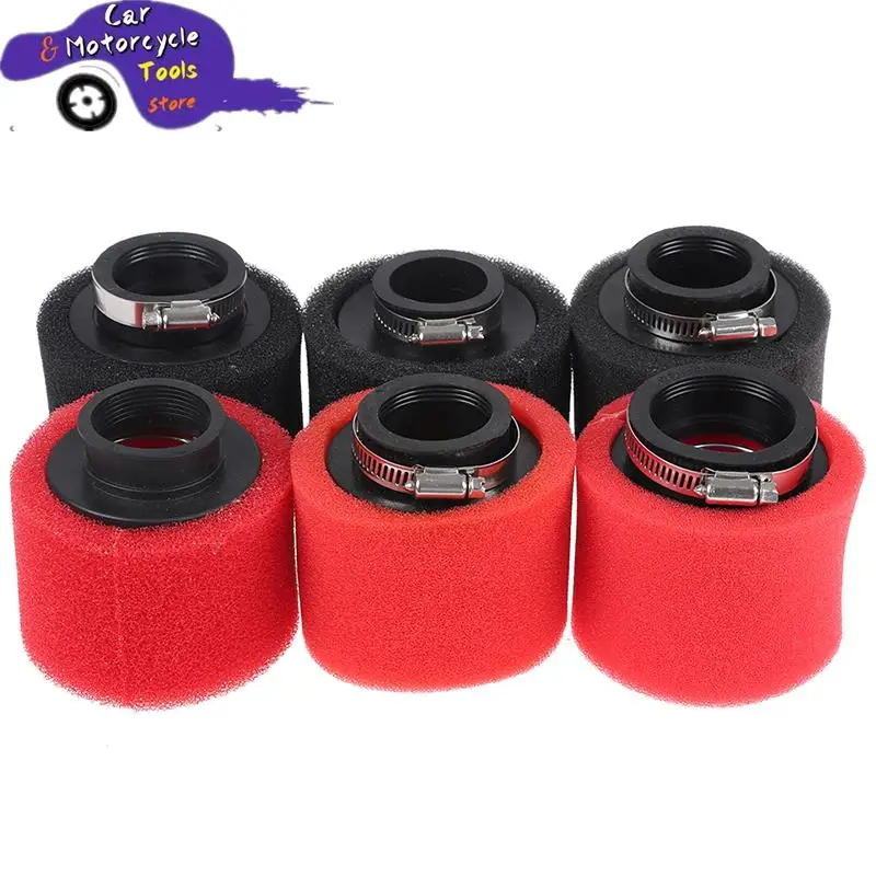 

1PC 35mm 38mm 42mm 45mm 48mm Sponge Cleaner Moped Scooter Dirt Pit Motorcycle Bike Black Red Straight Neck Foam Air Filter