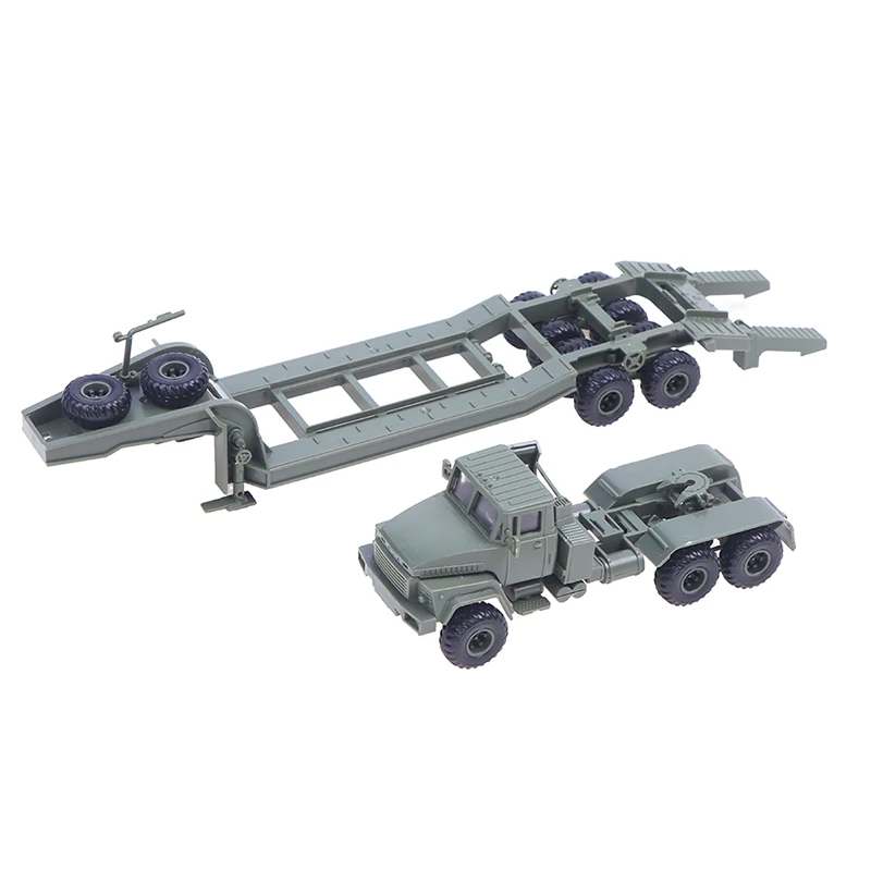 1 шт., 1/72 дюйма, российский строительный блок с полуприцепом, тягач, военный автомобиль, игрушечный блок, модель автомобиля, набор для самостоятельной сборки, строительный подарок